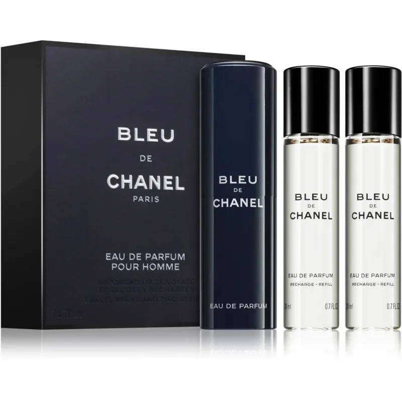 Chanel Bleu de Chanel Twist and Spray - 3 x 20 ml - eau de parfum - 1 hervulbare spray + 2 navullingen
