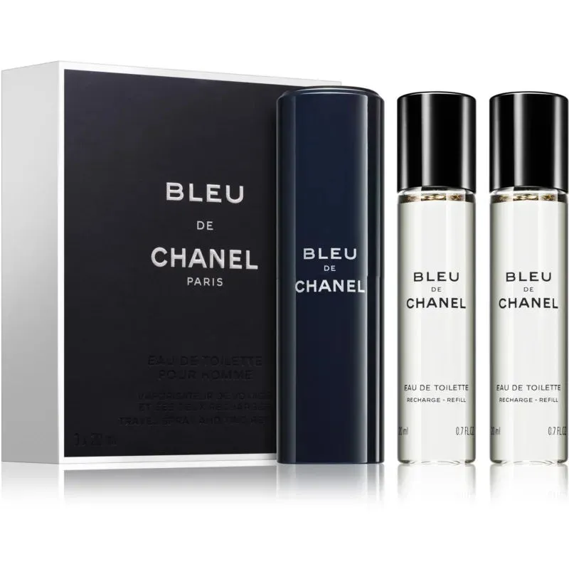 Chanel Bleu de Chanel Twist and Spray - 3 x 20 ml - eau de toilette - 1 hervulbare spray + 2 navullingen