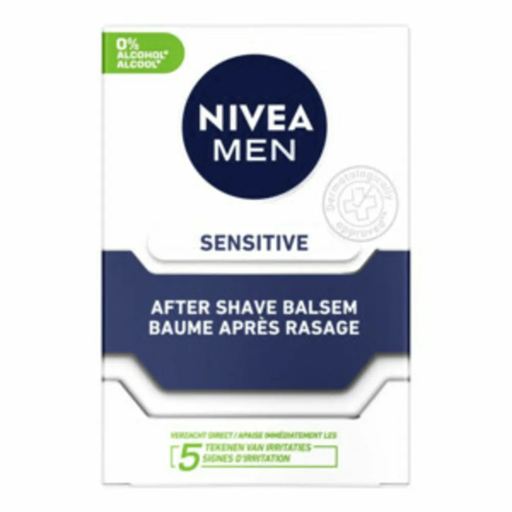 NIVEA Men Aftershave Balsem Sensitive - 3 x 100 ml - Voordeelverpakking