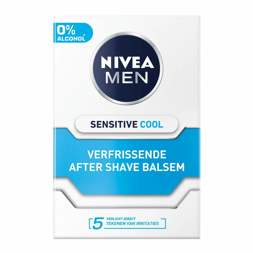 NIVEA Men Aftershave Balsem Sensitive Cooling - 6 x 100 ml - Voordeelverpakking