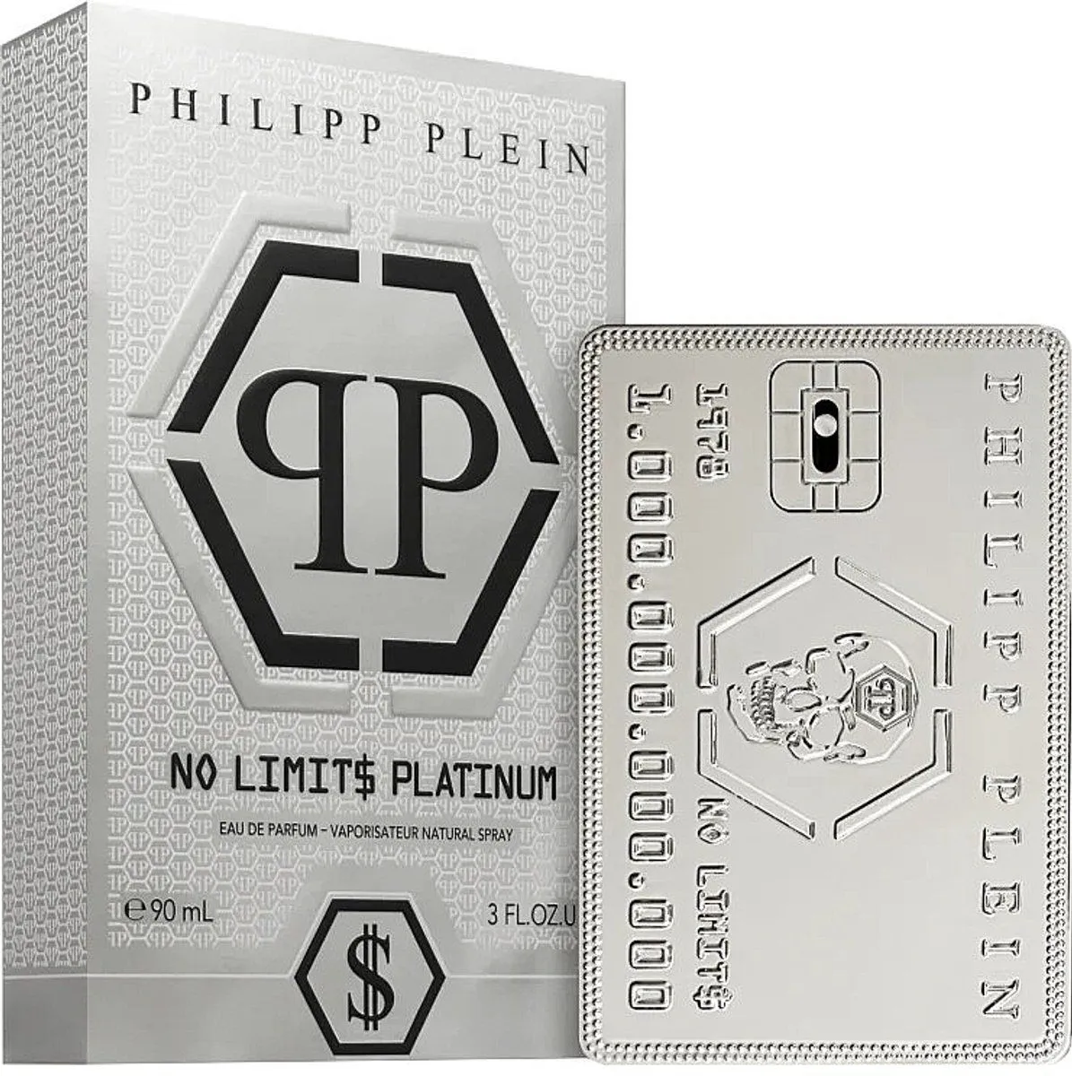 Philipp Plein No Limits Platinum - 90 ml - eau de parfum spray - herenparfum